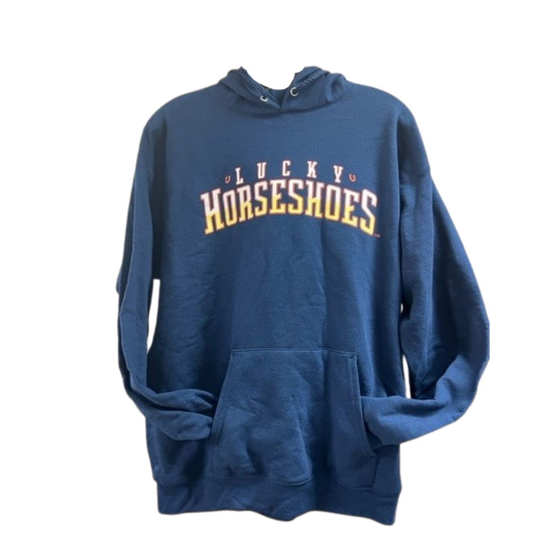 Lucky Horseshoes Word Mark Hoodie