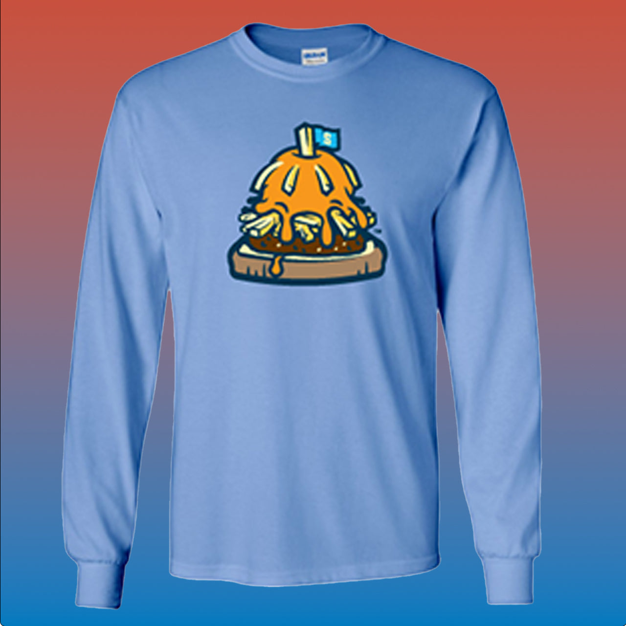 Lucky Horseshoes Capitol Horseshoe Light Blue long sleeved T-Shirt