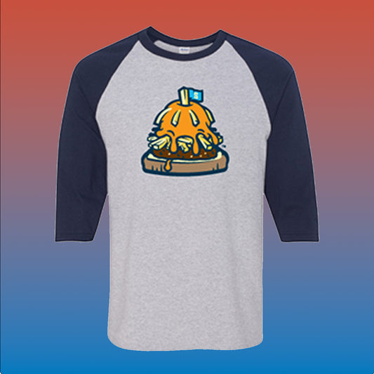 Grey Raglan Capitol Horseshoe Logo T-Shirt