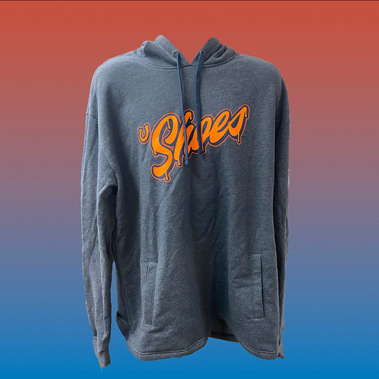 Heather Navy Welt 'Shoes script Hoodie