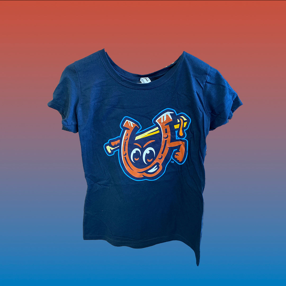 Women's Navy Horseshoe Character T-Shirt