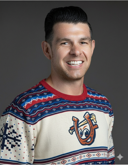 Lucky Horseshoes Ugly Holiday Sweater