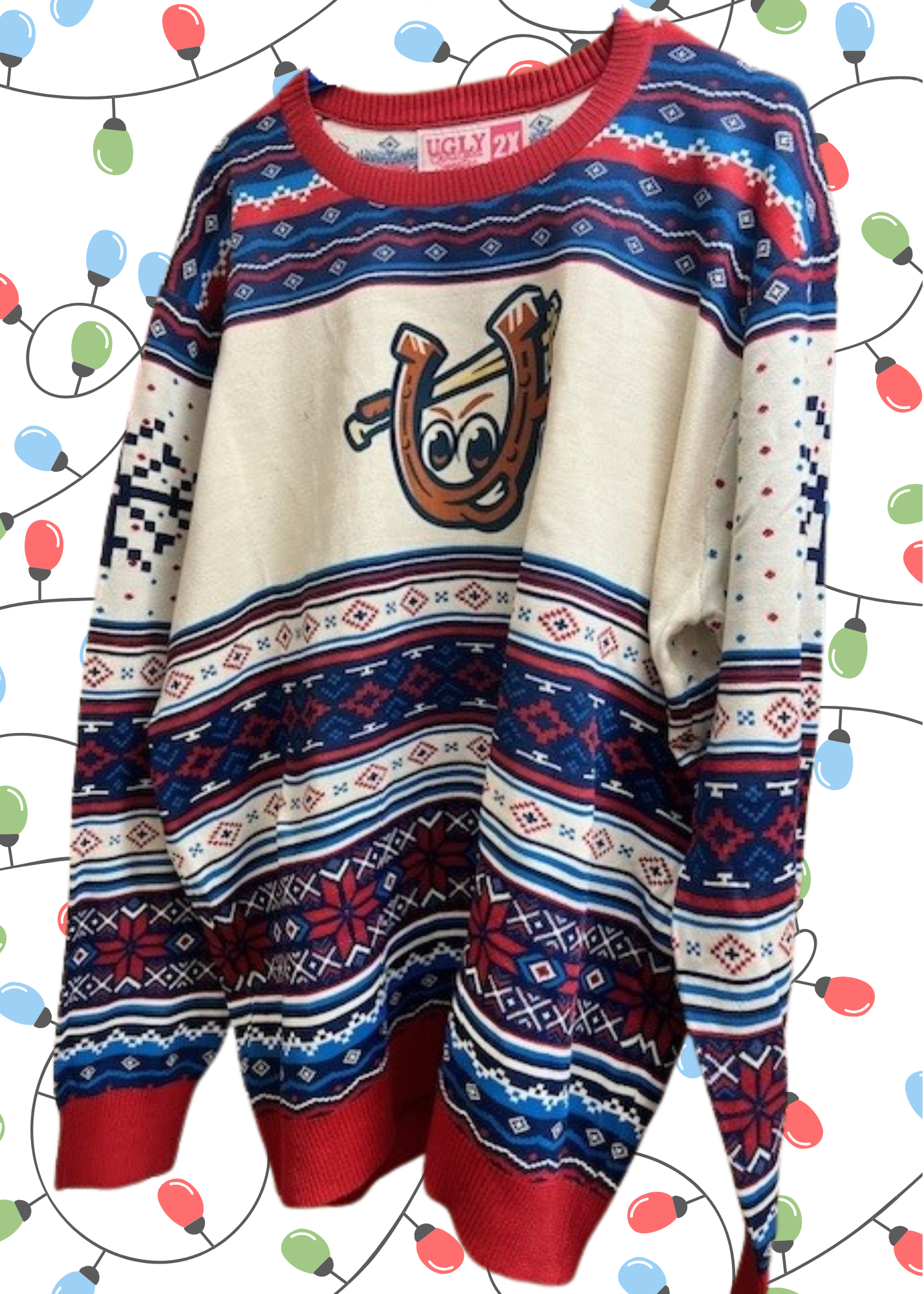 Lucky Horseshoes Ugly Holiday Sweater