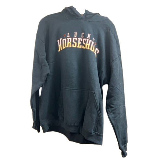 Lucky Horseshoes Word Mark Hoodie