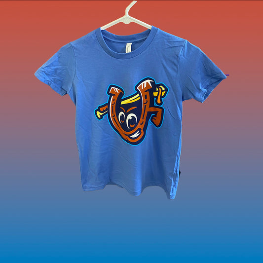 Youth Columbia Blue Horseshoe Character T-Shirt