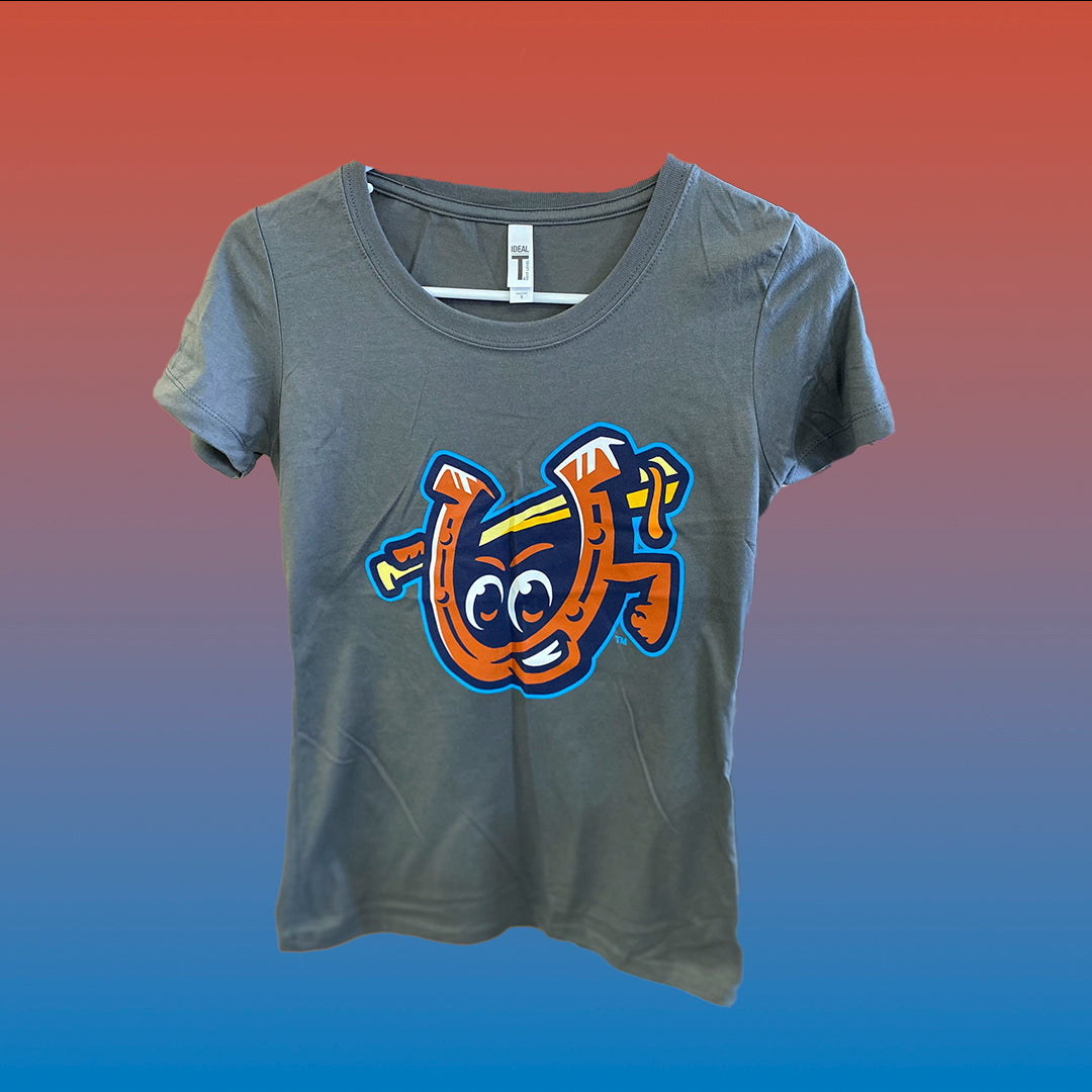 Women's dark grey horseshoe character T-Shirt