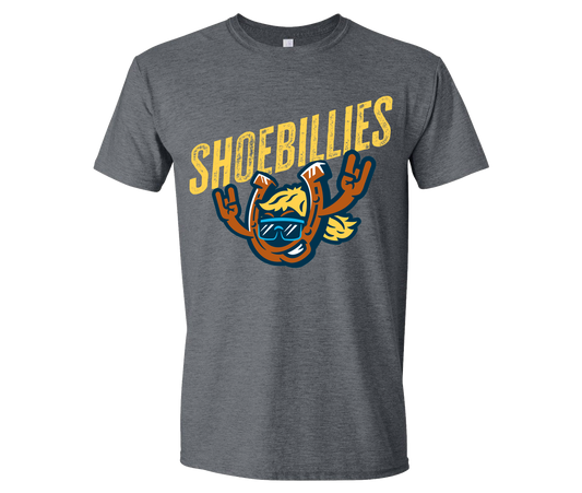 Dark Heather Shoebillies Soft Style Unisex T-shirt