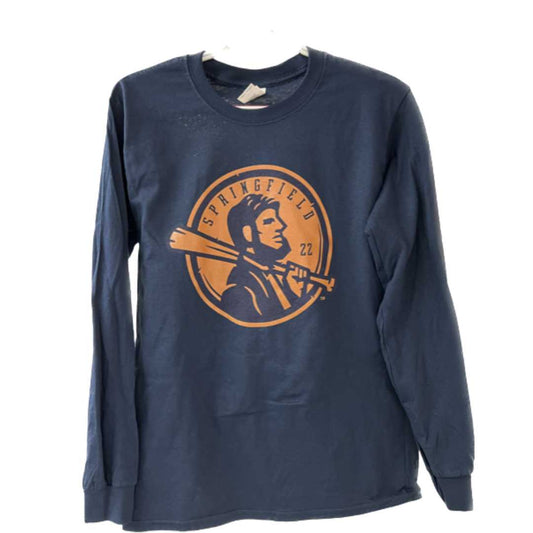Lucky Horseshoes Lincoln Navy long sleeved T-Shirt