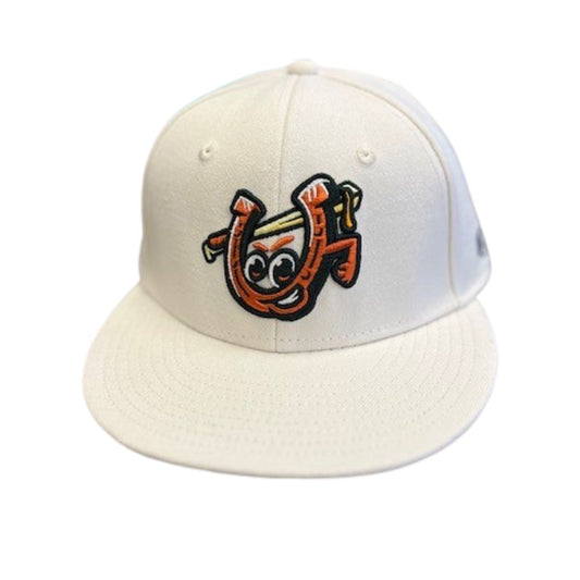 Lucky Horseshoes Off-White Horseshoe Flex-Fit Hat 2023