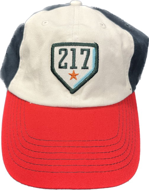 217 Adjustable Hat - Blue or Red, White & Blue